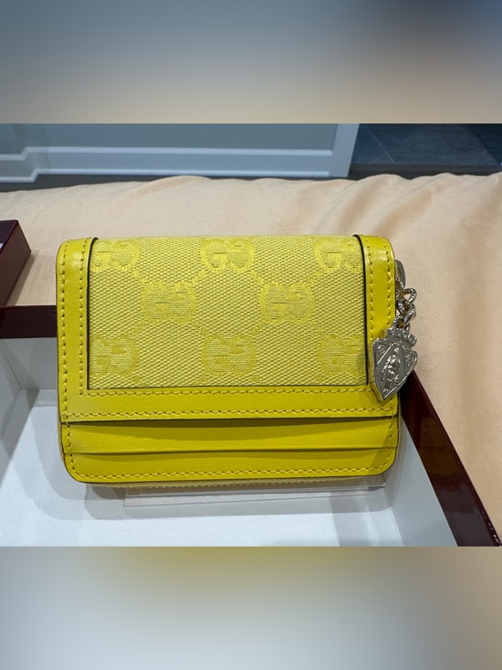 Gucci Handbags - Brand New Gucci Yellow Monogram Wallet